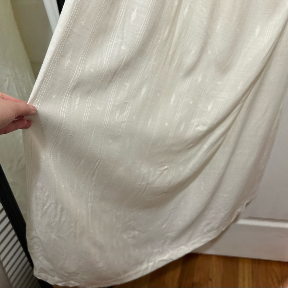 Soma Weekend Ivory Maxi Dress Bow Romantic Sexy Bridal Rayon NWT Sz X-Large - Picture 8 of 15
